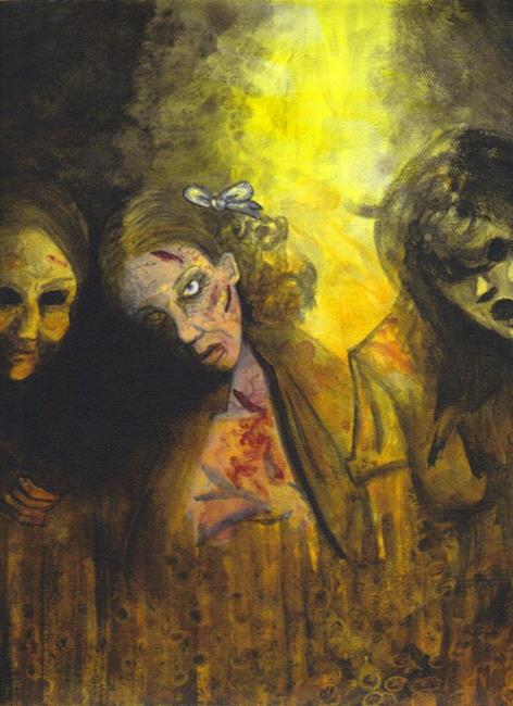 Art: Zombie Portrait Project~ Angela by Artist Emily J White