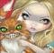 Art: Faces of Faery #29 featuring Alice & the Cheshire Cat! by Artist Jasmine Ann Becket-Griffith