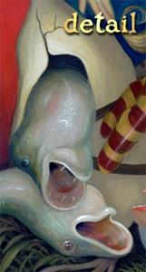 Detail Image for art Alice in a Brueghel Vision ORIGINAL PAINTING UNFRAMED version