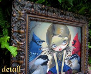 Detail Image for art Backyard Birds ORIGINAL - FRAMED