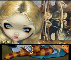 Detail Image for art Alice in a Dali Dream ORIGINAL PAINTING
