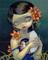 Art: Tiger Lily, Tiger Nautilus - ORIGINAL PAINTING by Artist Jasmine Ann Becket-Griffith