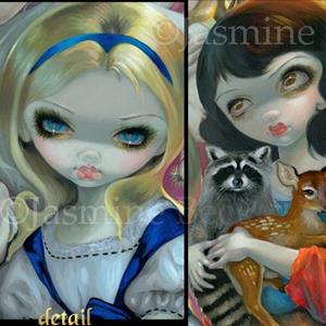 Detail Image for art Alice and the Bouguereau Princess - at Downtown Disney's Pop Gallery Detail Image for art Alice and the Bouguereau Princess - at Downtown Disney's Pop Gallery