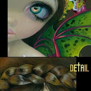 Detail Image for art Dragon Orchid ORIGINAL PAINTING