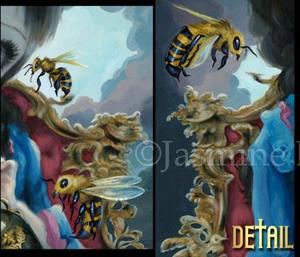 Detail Image for art Queen of Bees ORIGINAL PAINTING