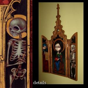 Detail Image for art Eve Triptych - FOLDING Gothic Altarpiece