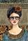 Art: FRIDA WITH GLASSES by Artist Catherine Darling Hostetter