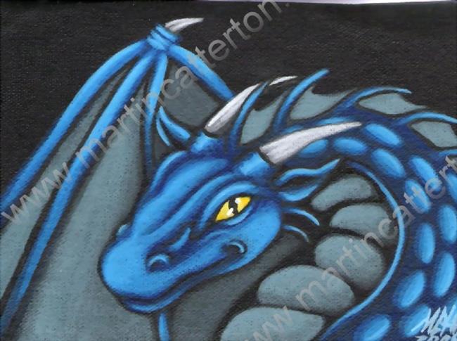 Art: BLUE DRAGON by Artist Martin Catterton