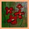 Art: 4RED FLOWERS-sold by Artist LUIZA VIZOLI