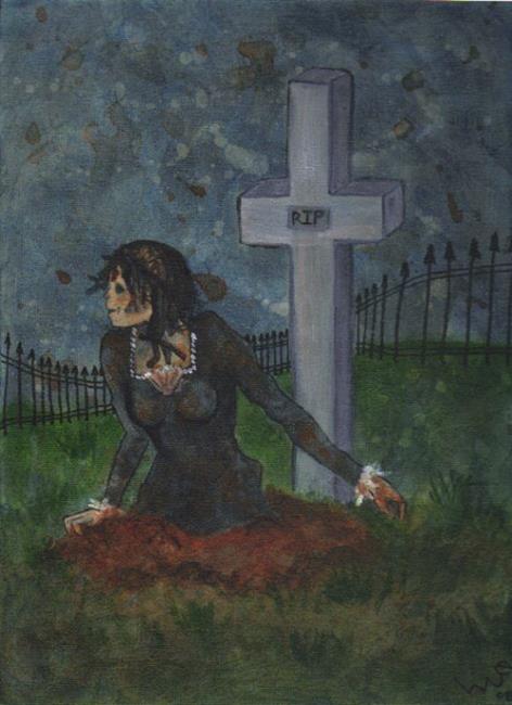 Art: Zombie Portrait Project~ Charlotte by Artist Emily J White