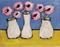 Art: Three White Vases by Artist Windi Rosson