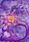 Art: Purple Mermaid with Lotus Flower by Artist Hiroko Reaney