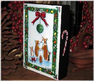 Detail Image for art A Christmas Corgi Kiss