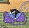 Art: button cat by Artist S. Olga Linville