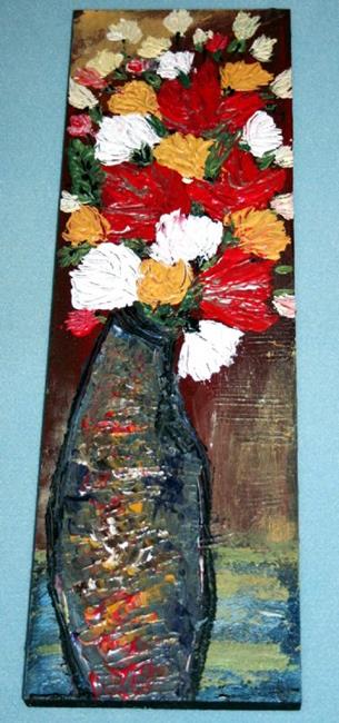 Art: AUTUMN FLOWERS IN A VASE-sold by Artist LUIZA VIZOLI