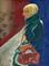 Art: Blonde Girl With Red Handbag by Artist Naquaiya