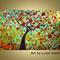 Art: RED CHERRY TREE Glossy Print on Canvas by Artist LUIZA VIZOLI
