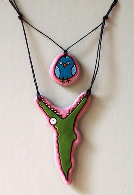 Art: Lunchtime Necklace by Artist Cary Dunlap Daly
