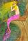 Art: Pink Mermaid Keychain by Artist Emily J White