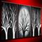 Art: silvery trees by Artist Mary Capan