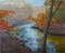 Art: Great Blue Heron in the Rairitan River by Artist Louise Hendry Womack
