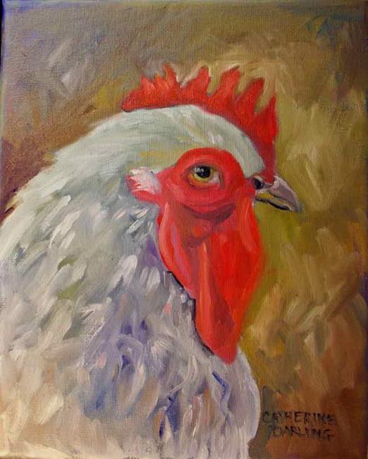 Art: A Handsome Rooster by Artist Catherine Darling Hostetter