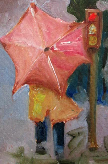 Art: Pink Umbrella by Artist Delilah Smith