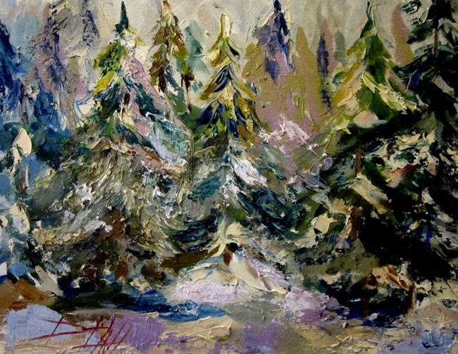 Art: Snow on the Pines by Artist Delilah Smith
