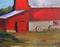 Art: Red Barn-sold by Artist Delilah Smith