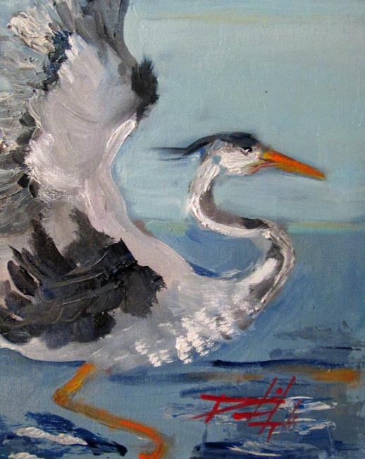 Art: Blue Heron No.4 by Artist Delilah Smith