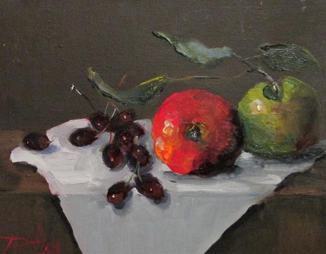 Art: Apples and Grapes by Artist Delilah Smith