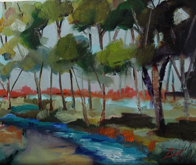 Art: Landscape with River by Artist Delilah Smith
