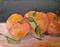 Art: Three Peaches by Artist Delilah Smith