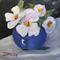 Art: White Flowers in a Vase by Artist Delilah Smith