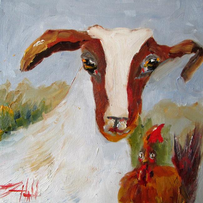 Art: Goat and Chicken by Artist Delilah Smith