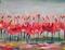 Art: Flock of Flamingos No. 2 by Artist Delilah Smith