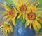 Art: Sunflowers in a Vase No. 5 by Artist Delilah Smith