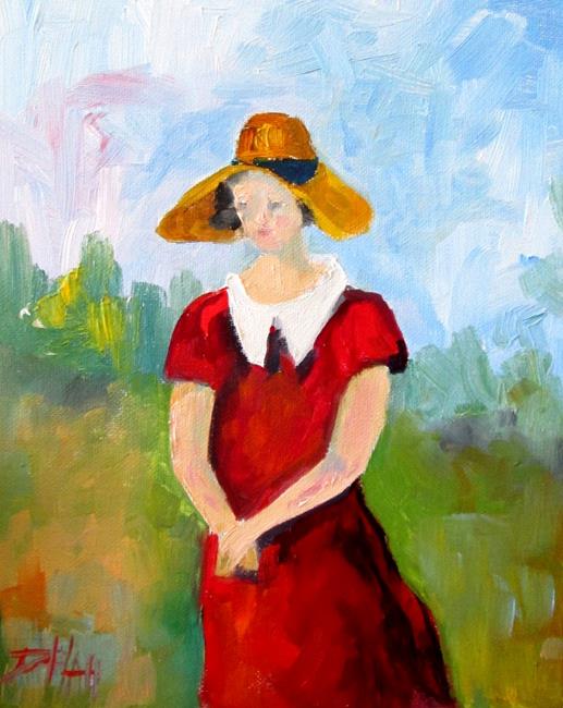 Art: Lady in Hat 4 by Artist Delilah Smith
