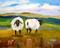 Art: Two Sheep in the Pasture by Artist Delilah Smith