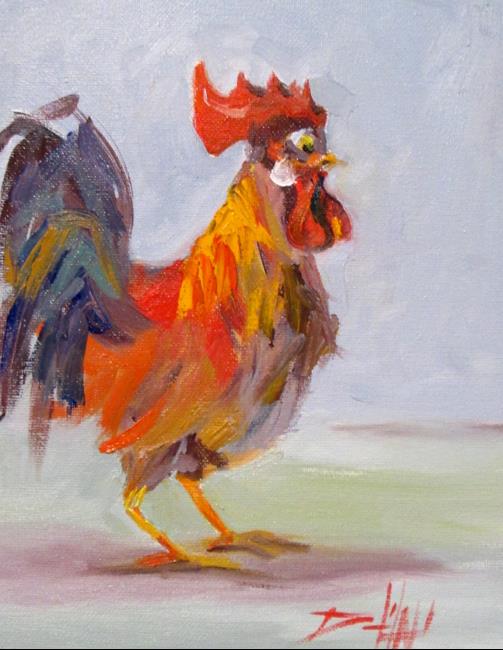 Art: Rooster No. 55 by Artist Delilah Smith