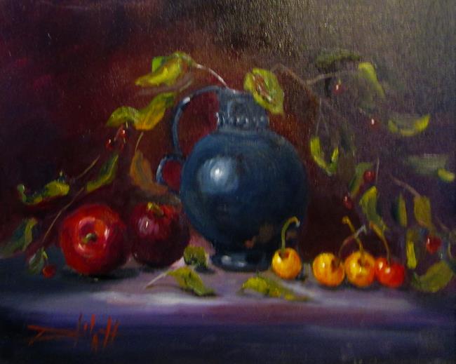 Art: Cherries and Plums by Artist Delilah Smith