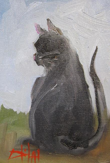 Art: Black Cat by Artist Delilah Smith