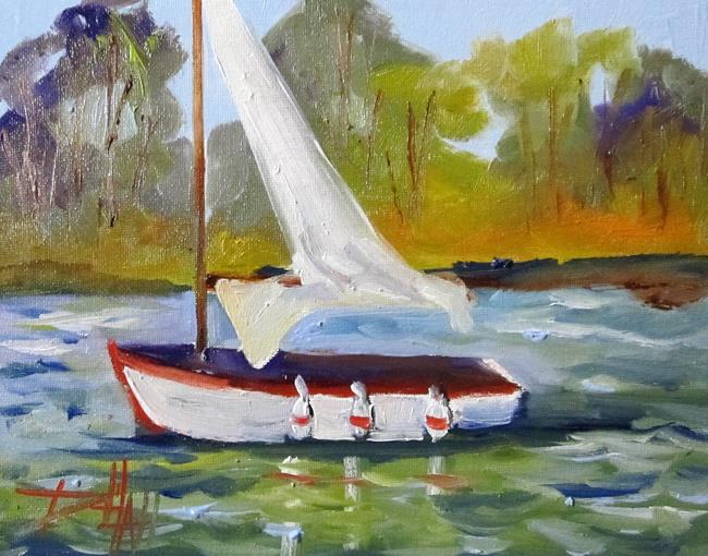 Art: Sailboat No. 17 by Artist Delilah Smith