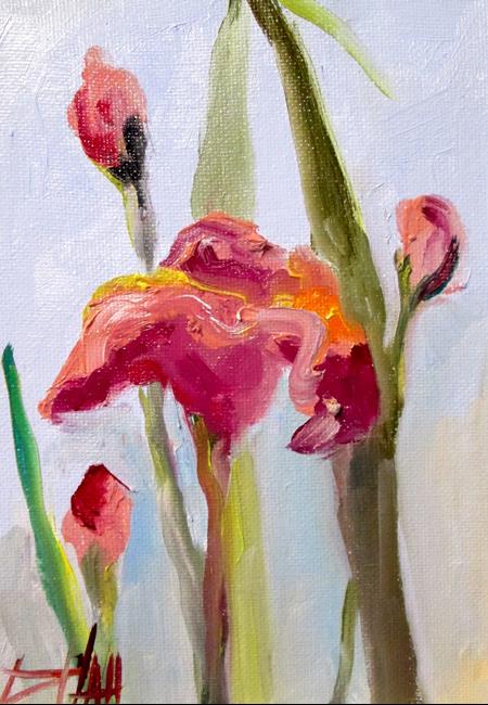 Art: Pink Iris by Artist Delilah Smith