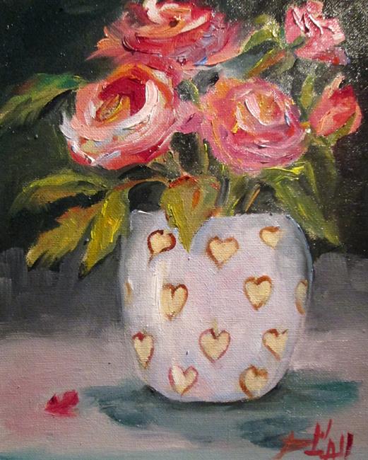 Art: Sweetheart Roses Sold by Artist Delilah Smith
