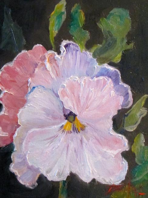 Art: Pink Pansy by Artist Delilah Smith