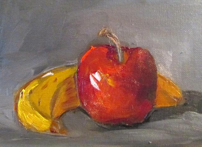 Art: Banana and Apple by Artist Delilah Smith