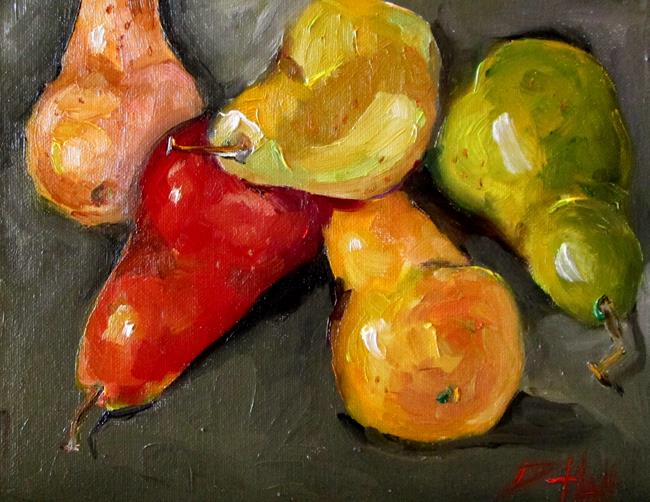 Art: Five Pears by Artist Delilah Smith