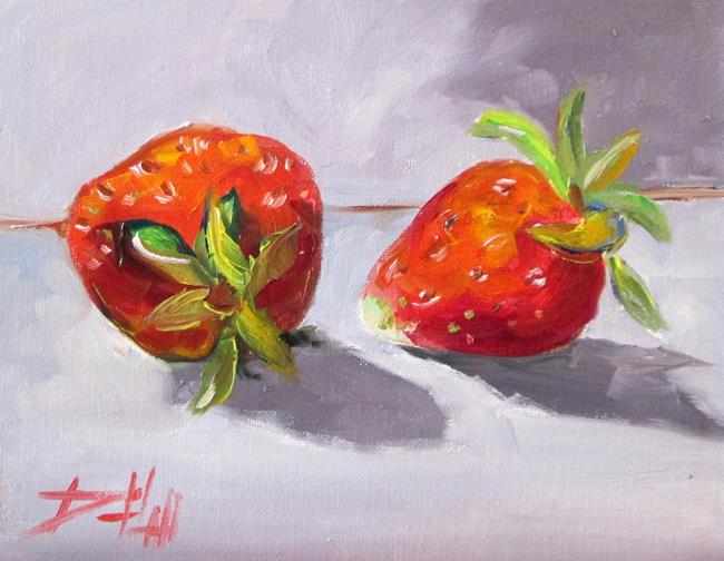 Art: Two Strawberries by Artist Delilah Smith
