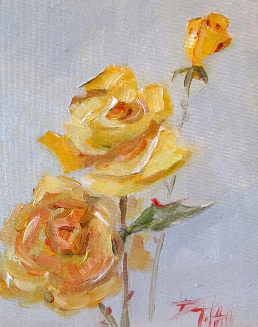 Art: Yellow Roses by Artist Delilah Smith